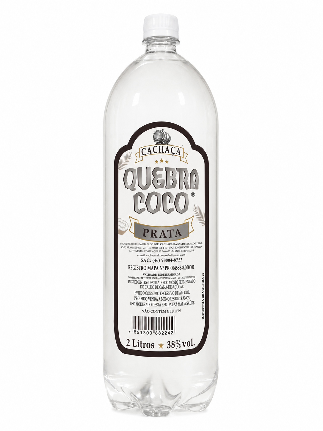 CACHAÇA PRATA QUEBRA COCO 2 LITROS