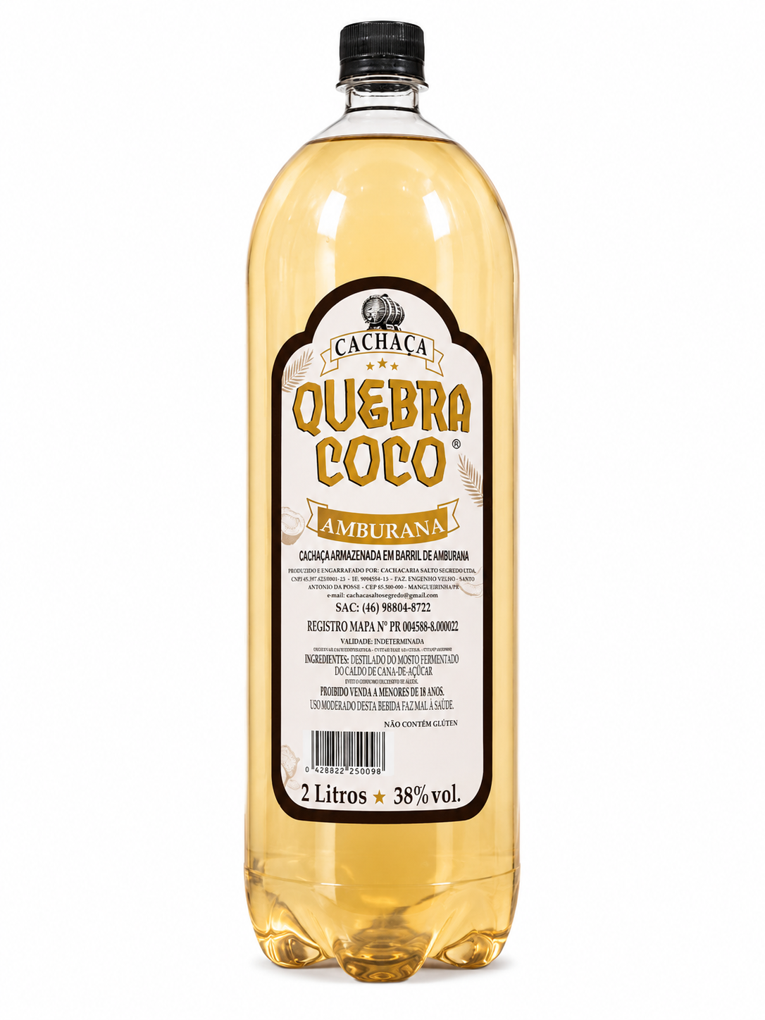 CACHAÇA AMBURANA QUEBRA COCO 2 LITROS