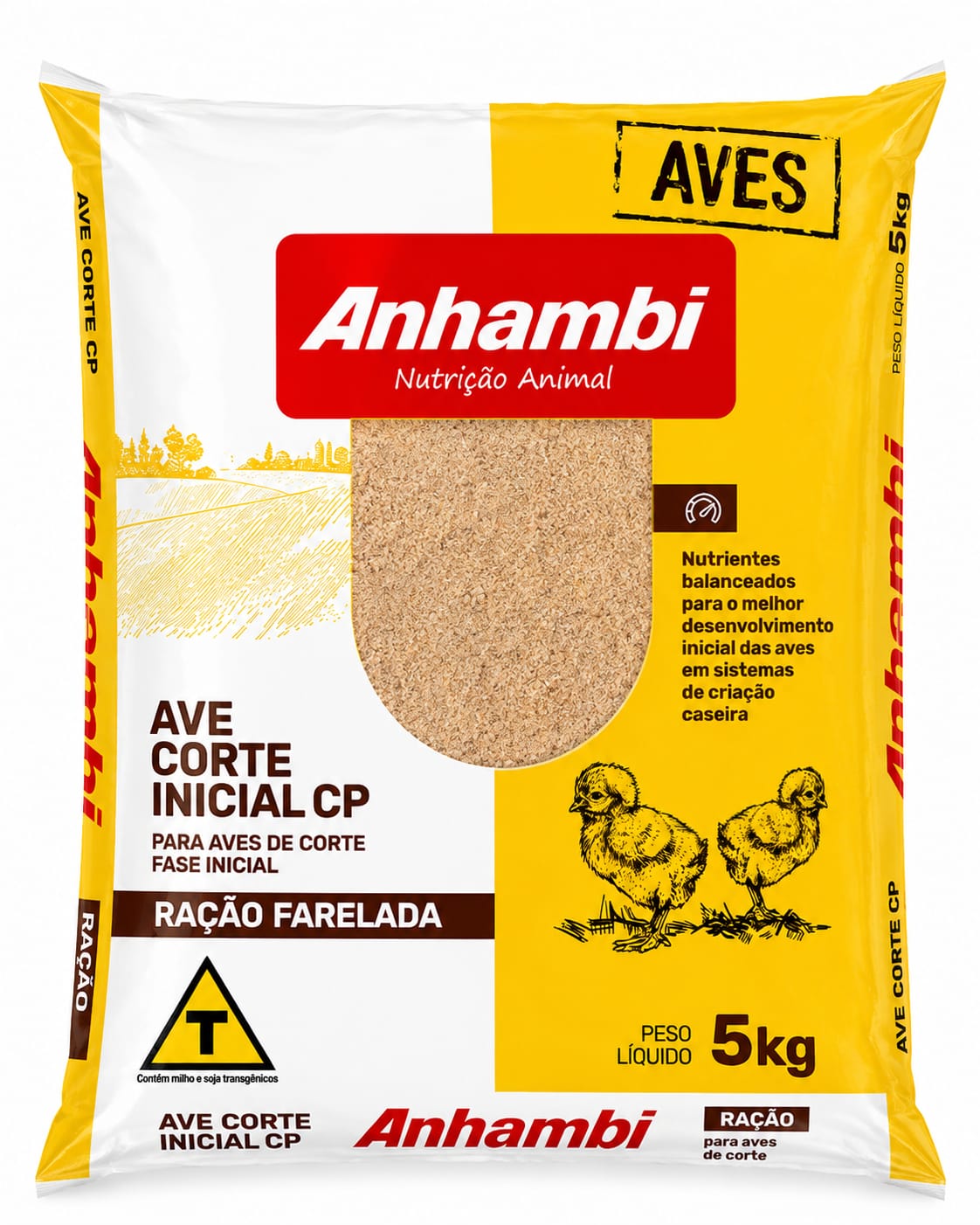 ANHAMBI AVE CORTE INICIAL CP - FARELADA 5 KGS (RAÇÃO PRONTA)