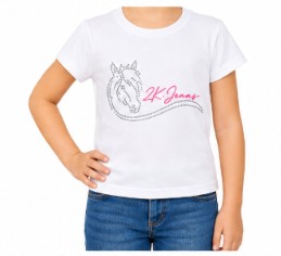 CAMISETA INFANTIL FEMININA PEDRARIA 2K JEANS