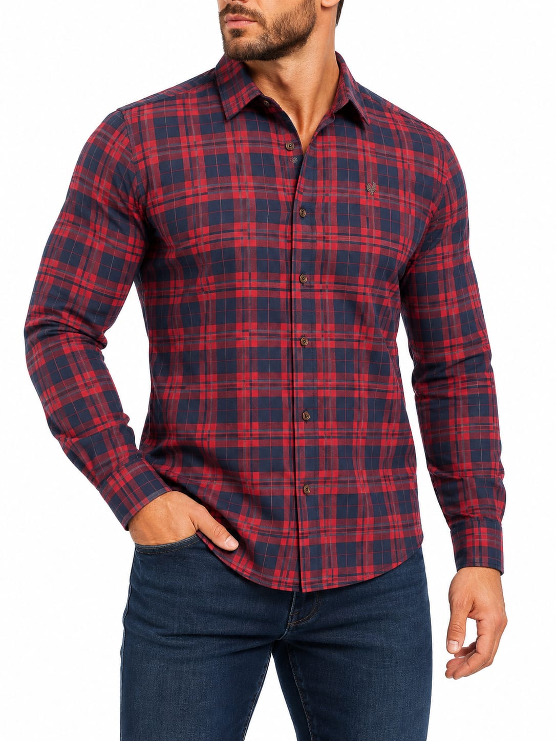CAMISA XADRES MASCULINA ADULTA