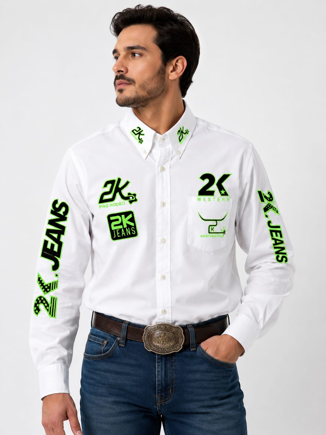 CAMISA 2K BORDADA BRANCA -