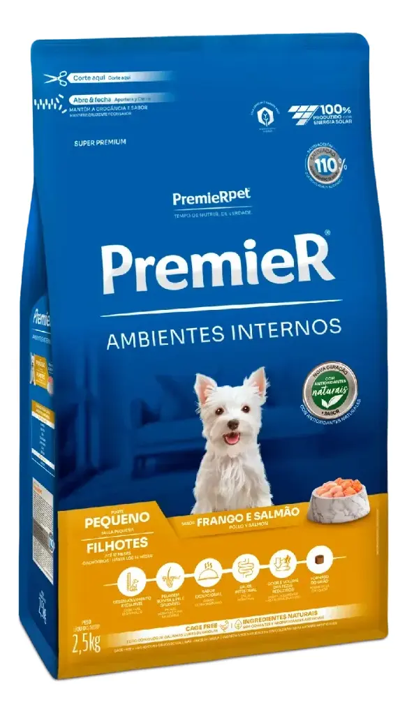 PREMIER AMBIENTES INTERNOS PORTE PEQUENO FILHOTES 2,5KG