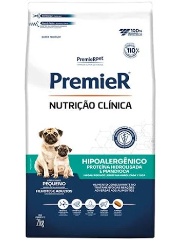 PREMIER NUTRIÇÃO CLÍNICA HIPOALERGÊNICO PROTEÍNA HIDROLISADA E MANDIOCA 2 KGS