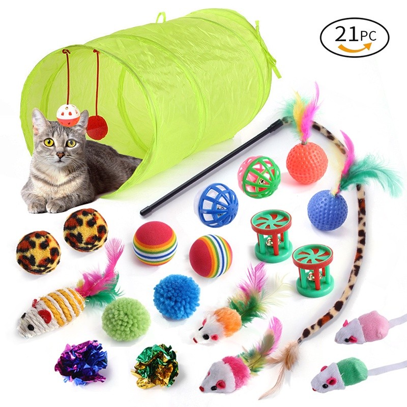KIT 21 BRINQUEDOS INTERATIVOS PARA GATOS